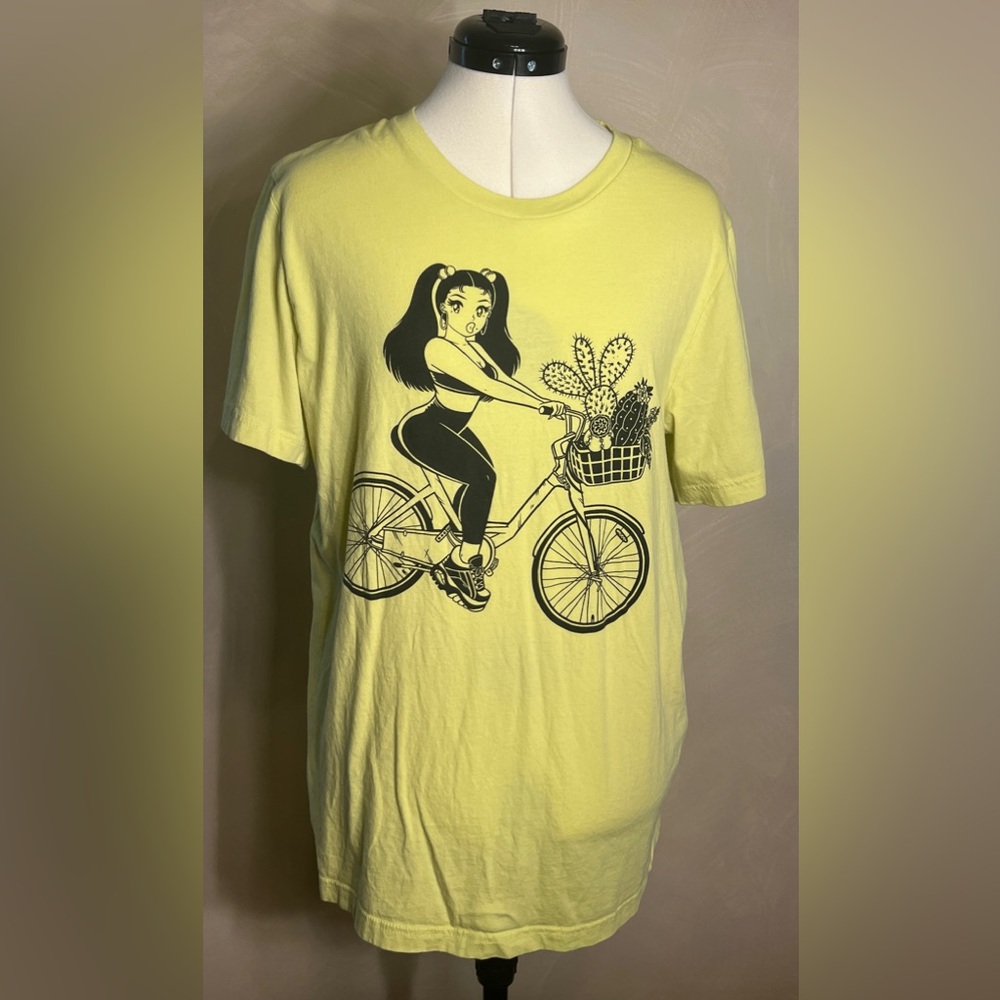 FUTURE FANTASY DELIGHT Cactus Plant Rescue Casual Graphic T-Shirt, Anime|Size:L